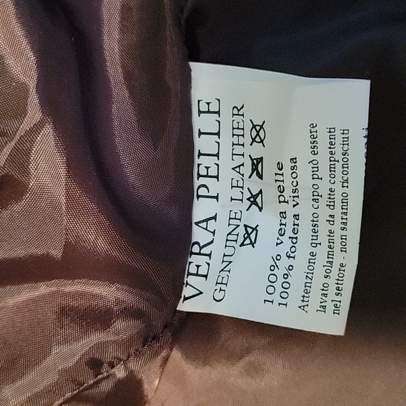 Mitici Anni women's leather jacket. Fitted distressed moto. Size Med. - Picture 5 of 6